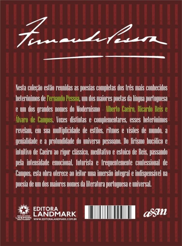 FERNANDO PESSOA: HETERÔNIMOS (ALBERTO CAEIRO, RICARDO REIS, ÁLVARO DE CAMPOS) - Imagem 2